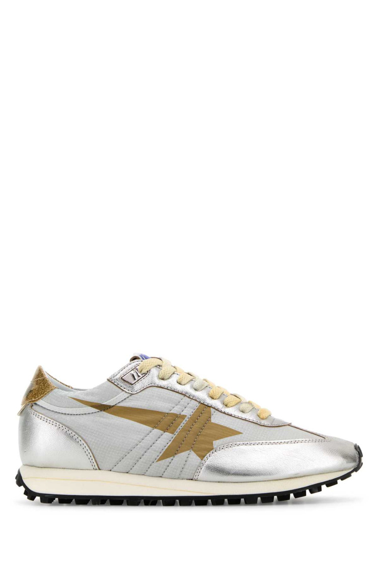 Golden Goose Silver Lace Up Sneakers In Silver