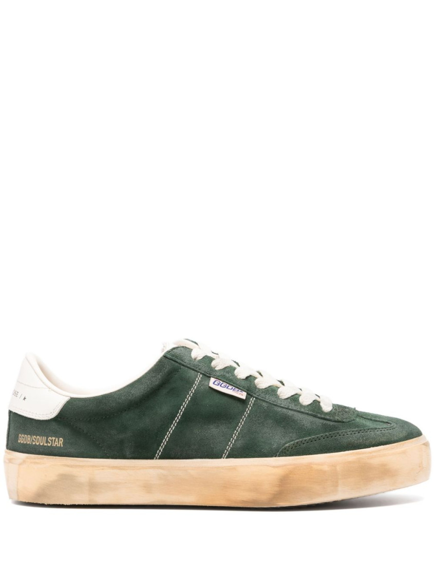 Golden Goose Soul Star Suede Linguetta E Tallone Pelle In Green