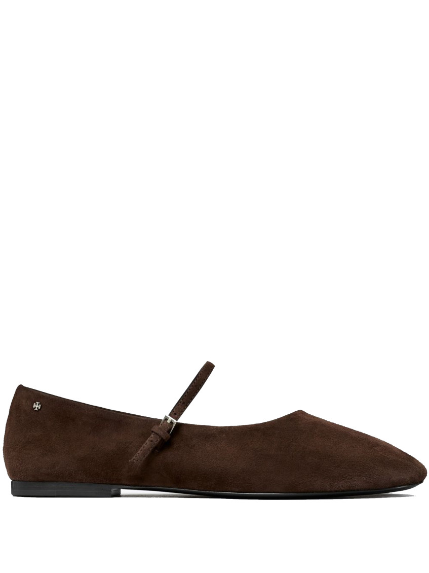 Tory Burch Brown Mary Jane Ballet Flats In Brown