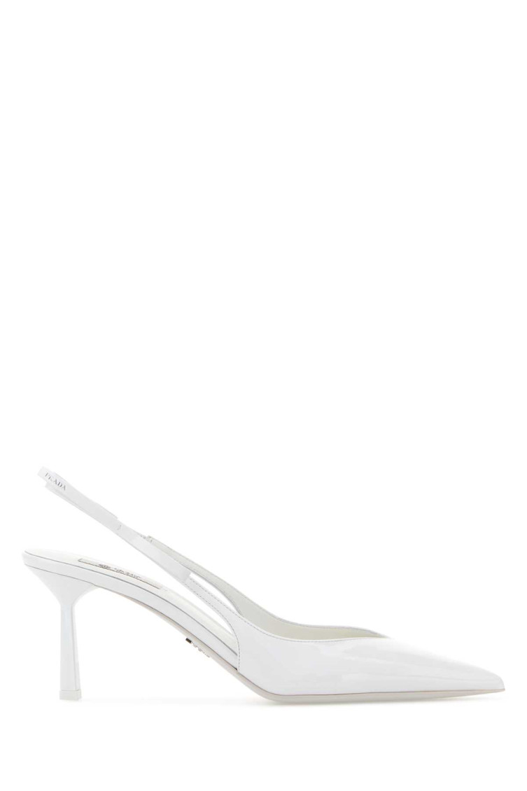 Prada White Solid Pointed Toe Pumps for Women Online India at
