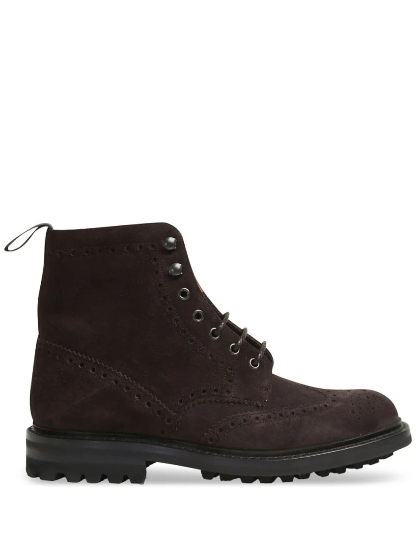 Church's Suede Ankle Boots Featuring Brogue Accents In Brown