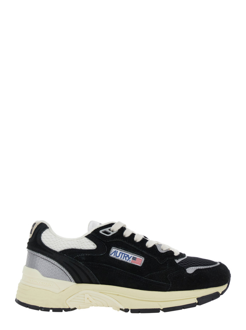Autry Hyperway Sneakers With Front Lacing And Logo Details In Black