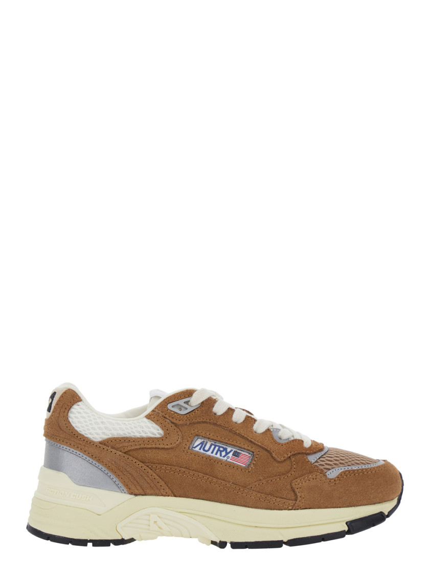 Autry Hyperway Low Suede Mesh Cigar Silv Sneakers In Multi