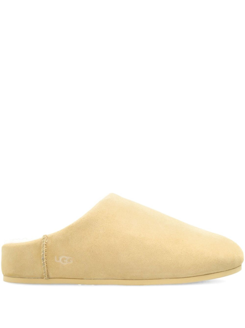 Ugg Elea Slip-on Cream Leather Slippers In Sand