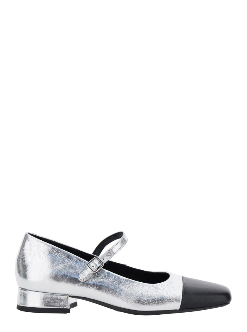 Vagabond 25mm Debbi Metallic-leather Pumps In Silver