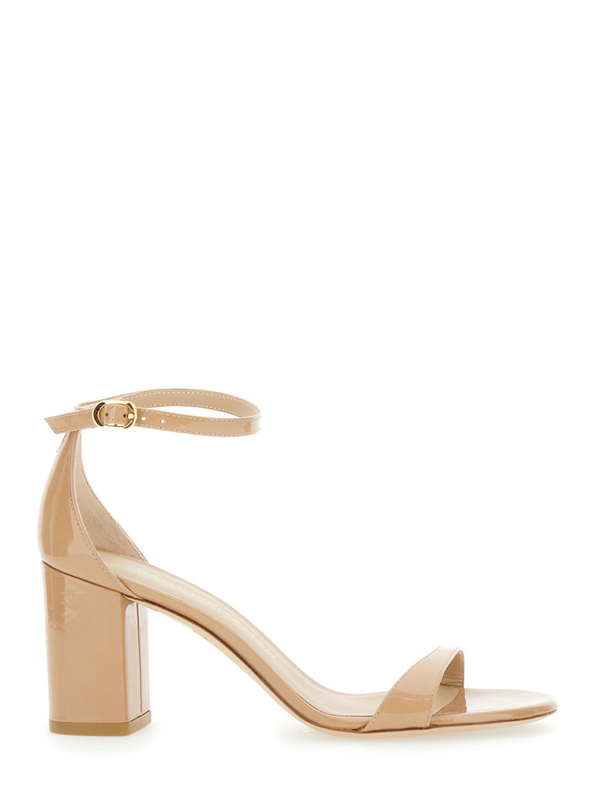 Stuart Weitzman One Word With Thick High-heeled Sandals In Sand