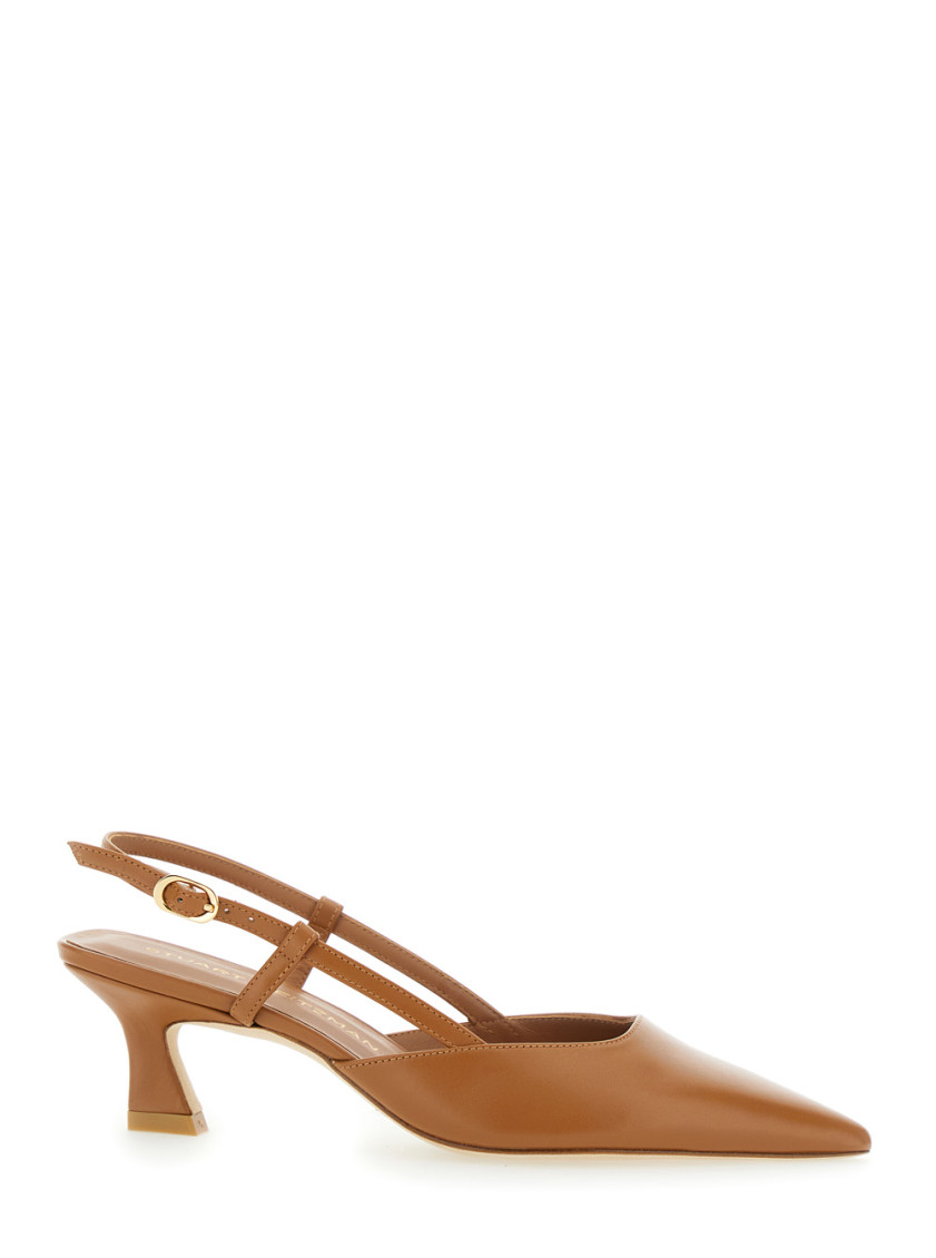 Stuart Weitzman Brown Slingback Pumps In Brown