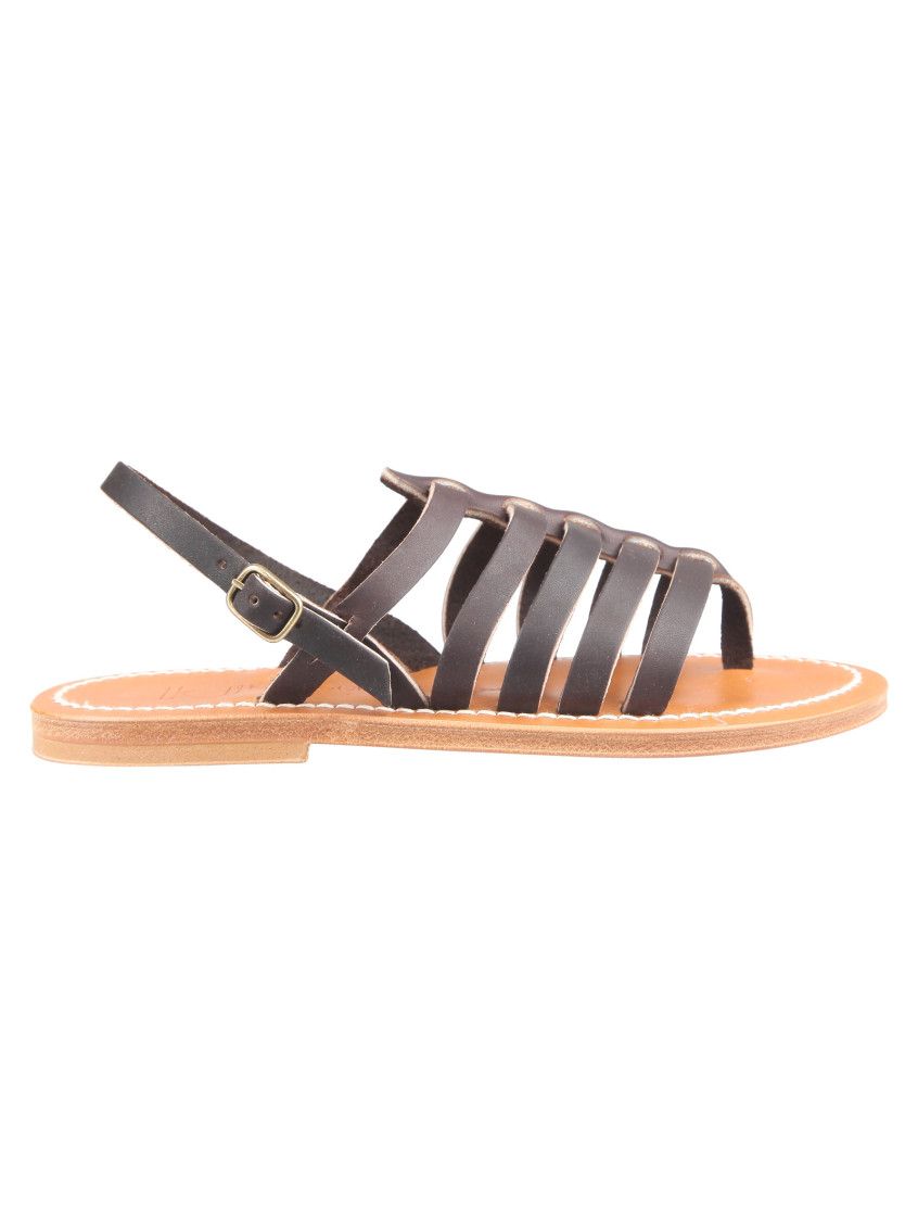 K.jacques Saint Tropez Brown Slingback Sandals In Brown