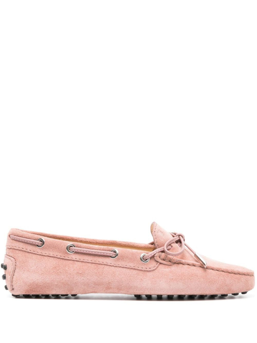 Shop Tod's Pink Slip On Loafers