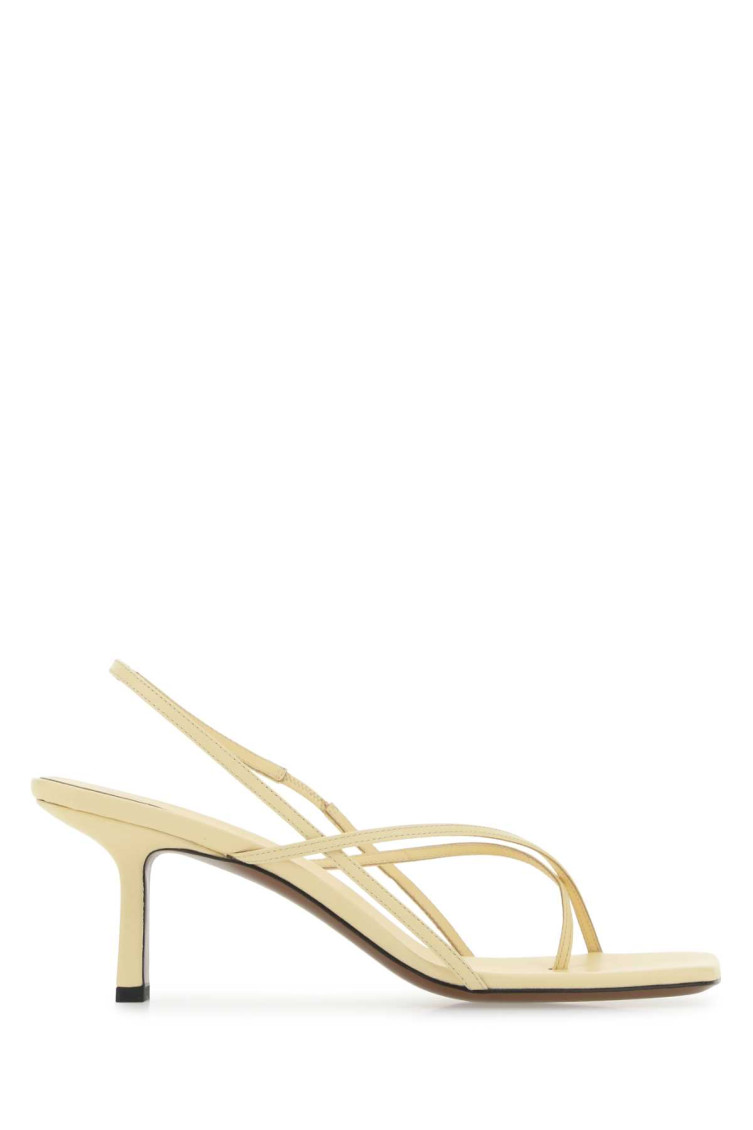 Neous Leather Sandals In Light Yellow