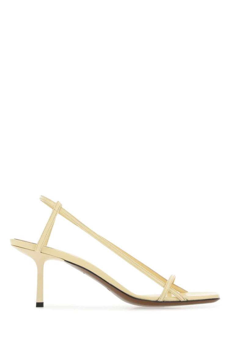 Neous Leather Sandals In Light Yellow