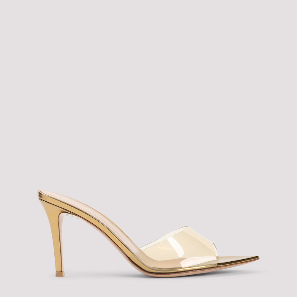 GIANVITO ROSSI GOLDEN ELLE SLIP ON HEELS