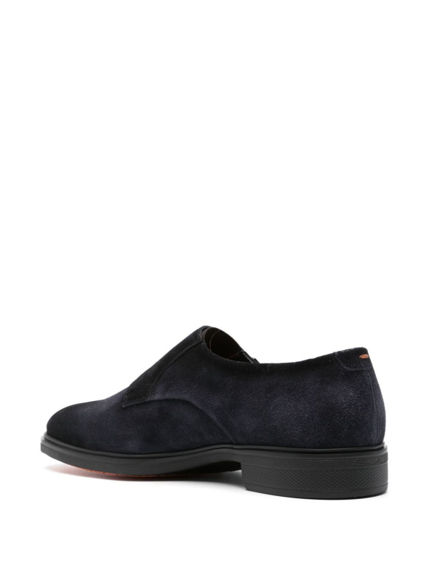 Santoni Navy Blue Suede Dress Shoes for Men Online India at
