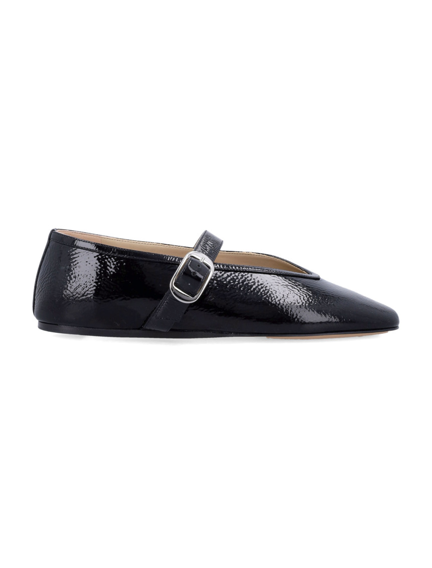 Shop Le Monde Beryl Black Leather Ballet Flats