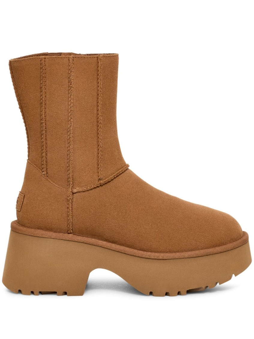 Ugg Classic Twin Seam New Heights Ankle Boots In Brown