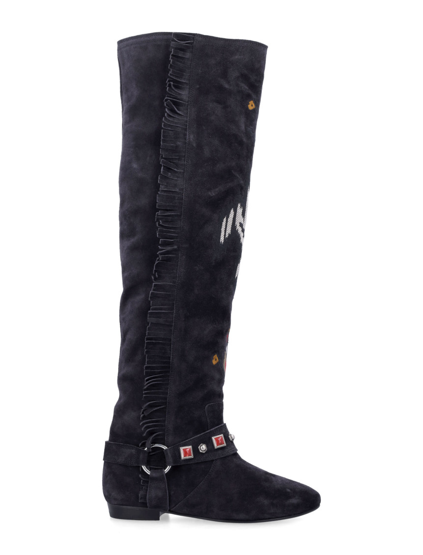 Isabel Marant Slava Thigh Boots In Black