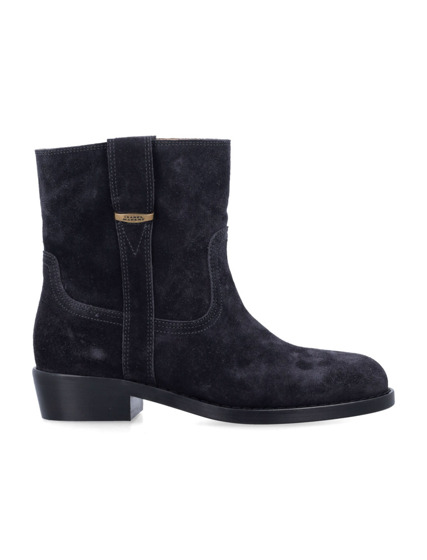 Shop Isabel Marant Brown Suede Boots In Black