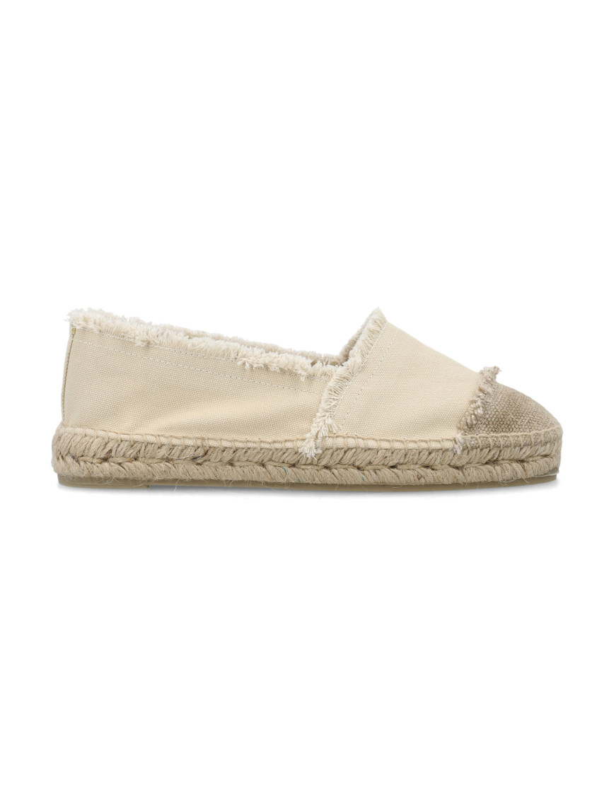 Shop Castaã±er White Canvas Espadrilles