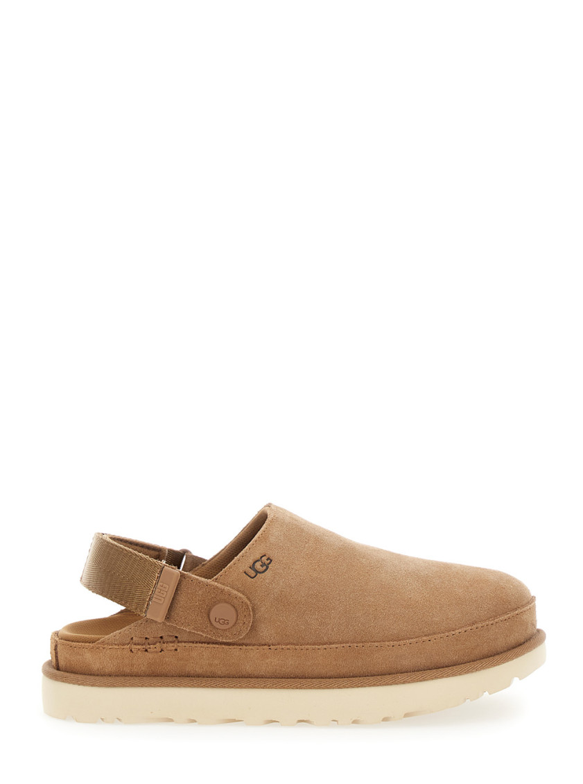 Ugg Goldenstar Suede Clogs In Brown