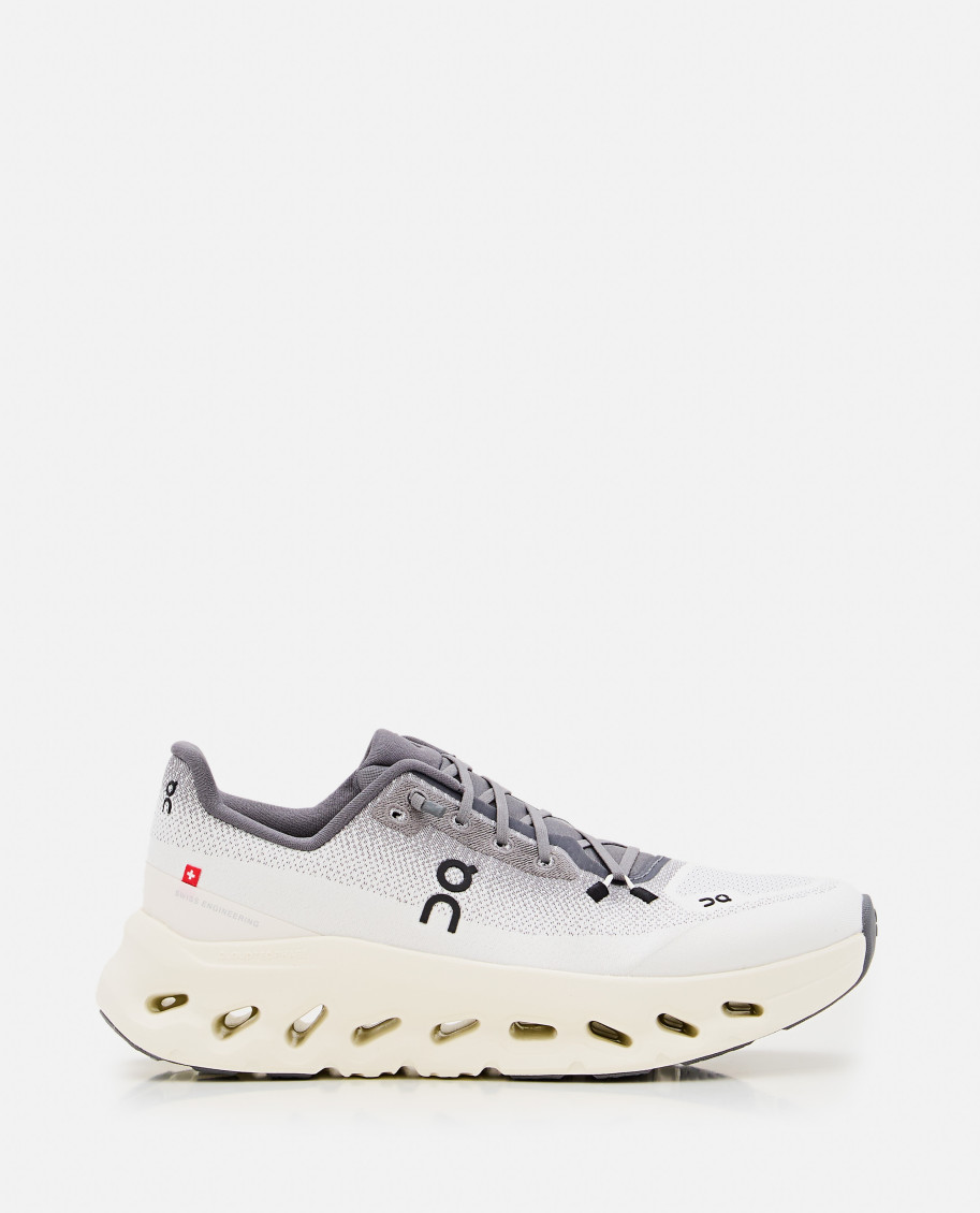 On Running Grey Lace Up Sneakers In White