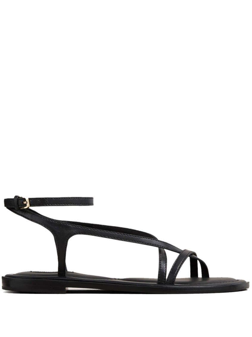 A.emery Crossover Strap Sandals With Buckle-fastening Ankle Strap In Black