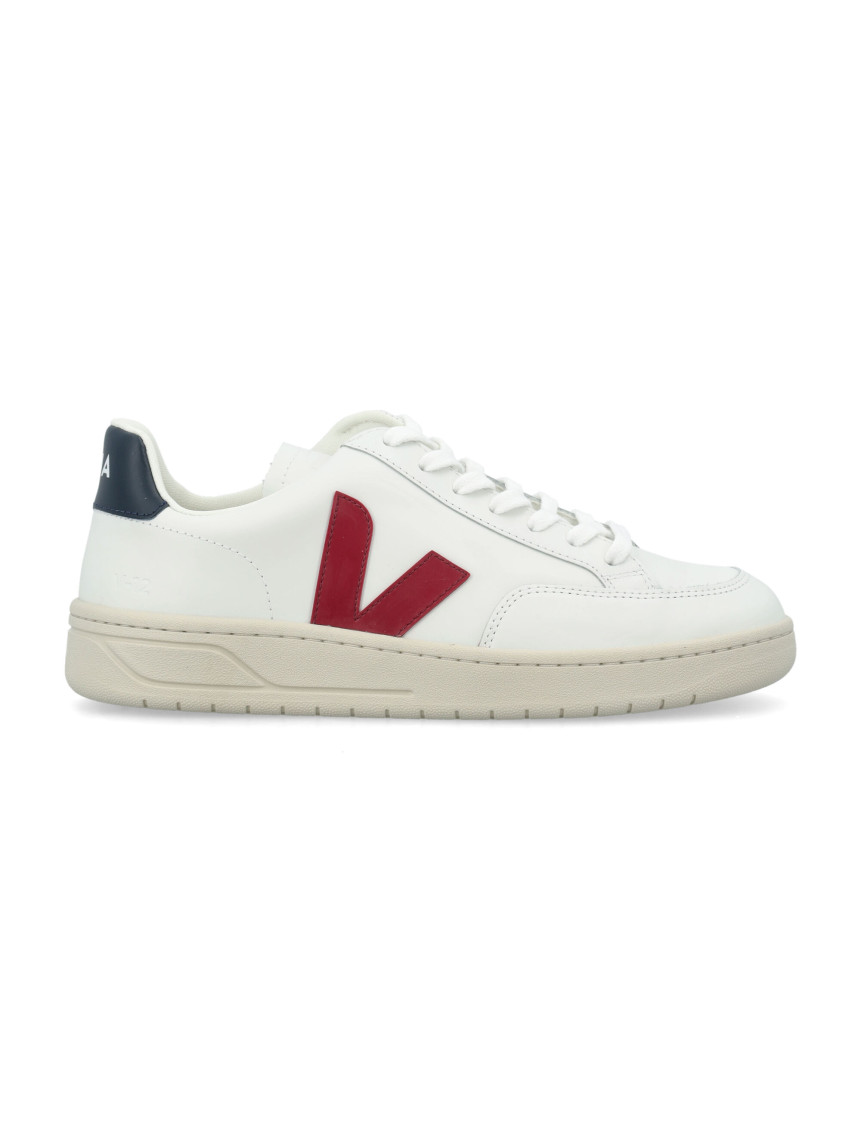 Veja Extra White Marsala And Navy Leather V - 12 Sneakers