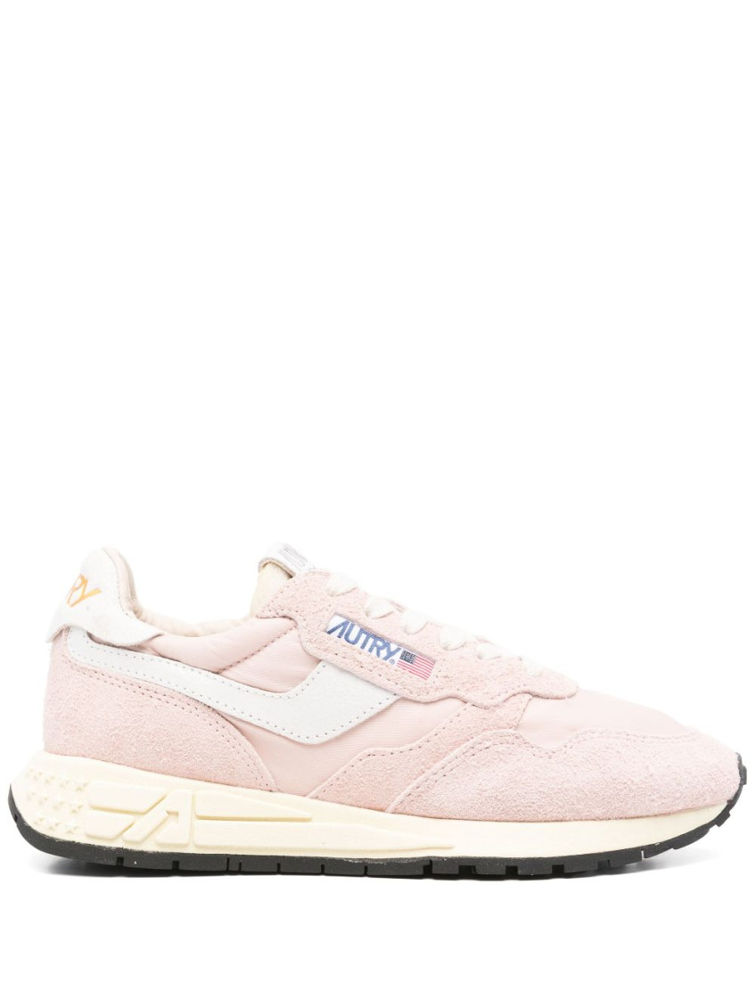 Autry Low Sneaker With Suede Panels And Rubber Sole