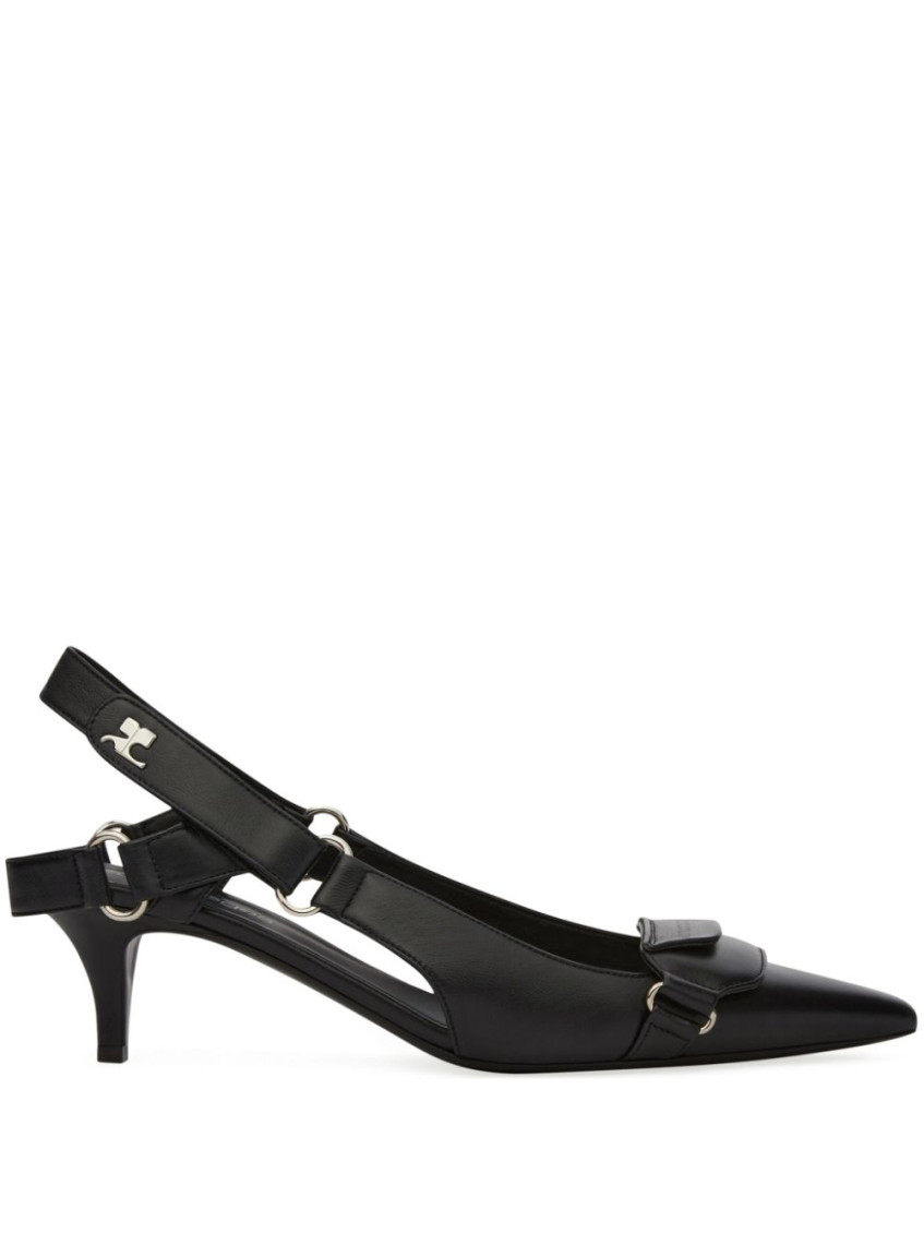 Courrèges Racer Pointed-toe Slingback Pumps