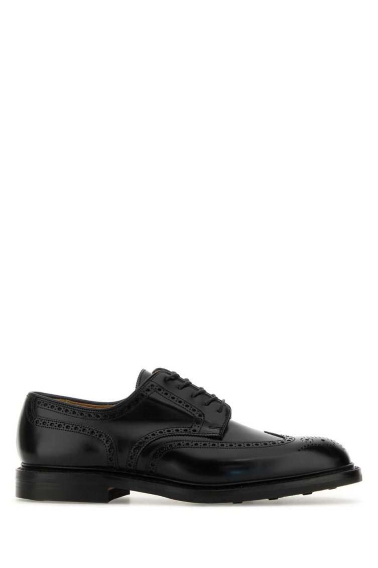 Crockett&jones Scarpe Stringate Pembroke In Pelle Nera Uomo