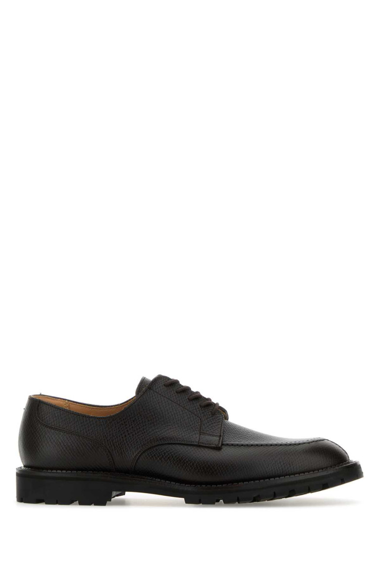 Crockett & Jones Dark Brown Leather Denver Lace-up Shoes In Brown