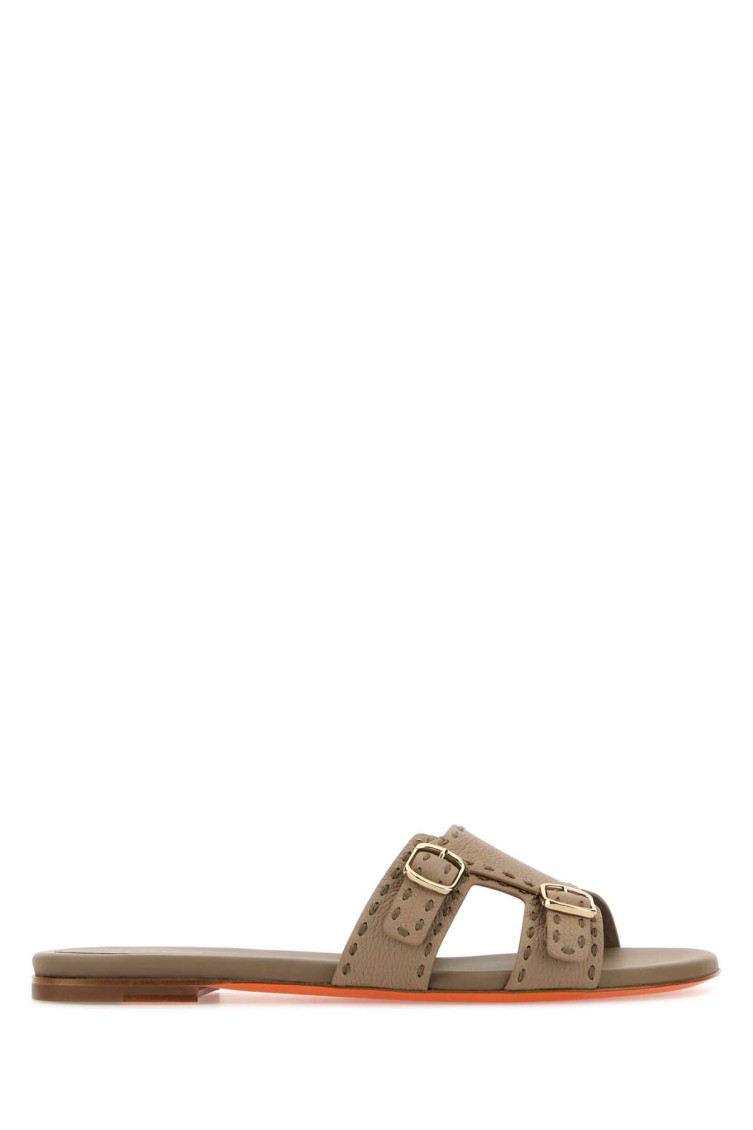 Santoni Didi Double Strap Flat Sole Slippers