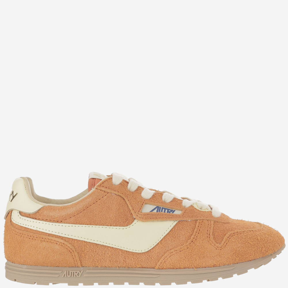 Autry Low Top Suede Sneakers With Contrast Sole