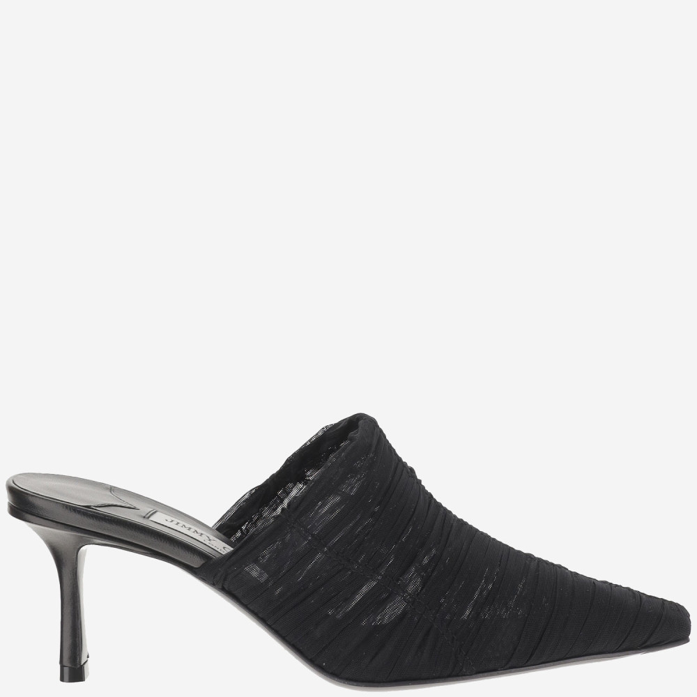 Jimmy Choo Draped Pointed Toe Stiletto Mules