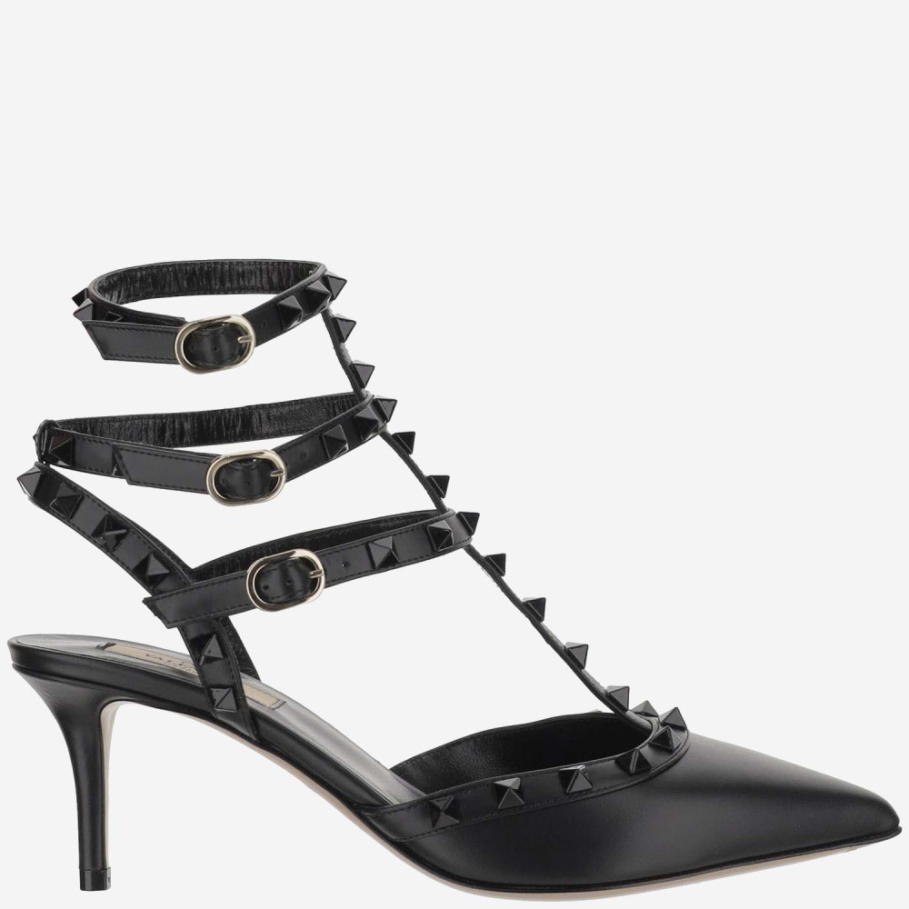 VALENTINO GARAVANI BLACK ROCKSTUD HEELS