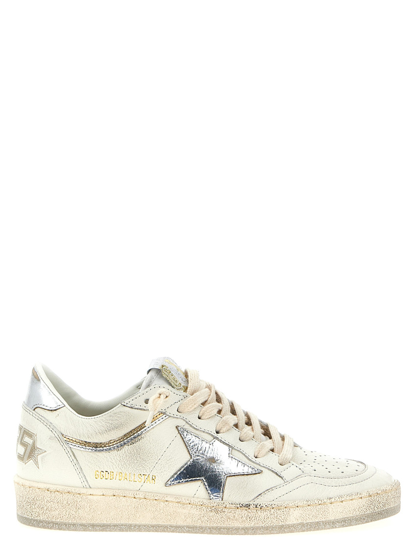 Golden Goose Star Detail Sneakers With Contrast Heel In White