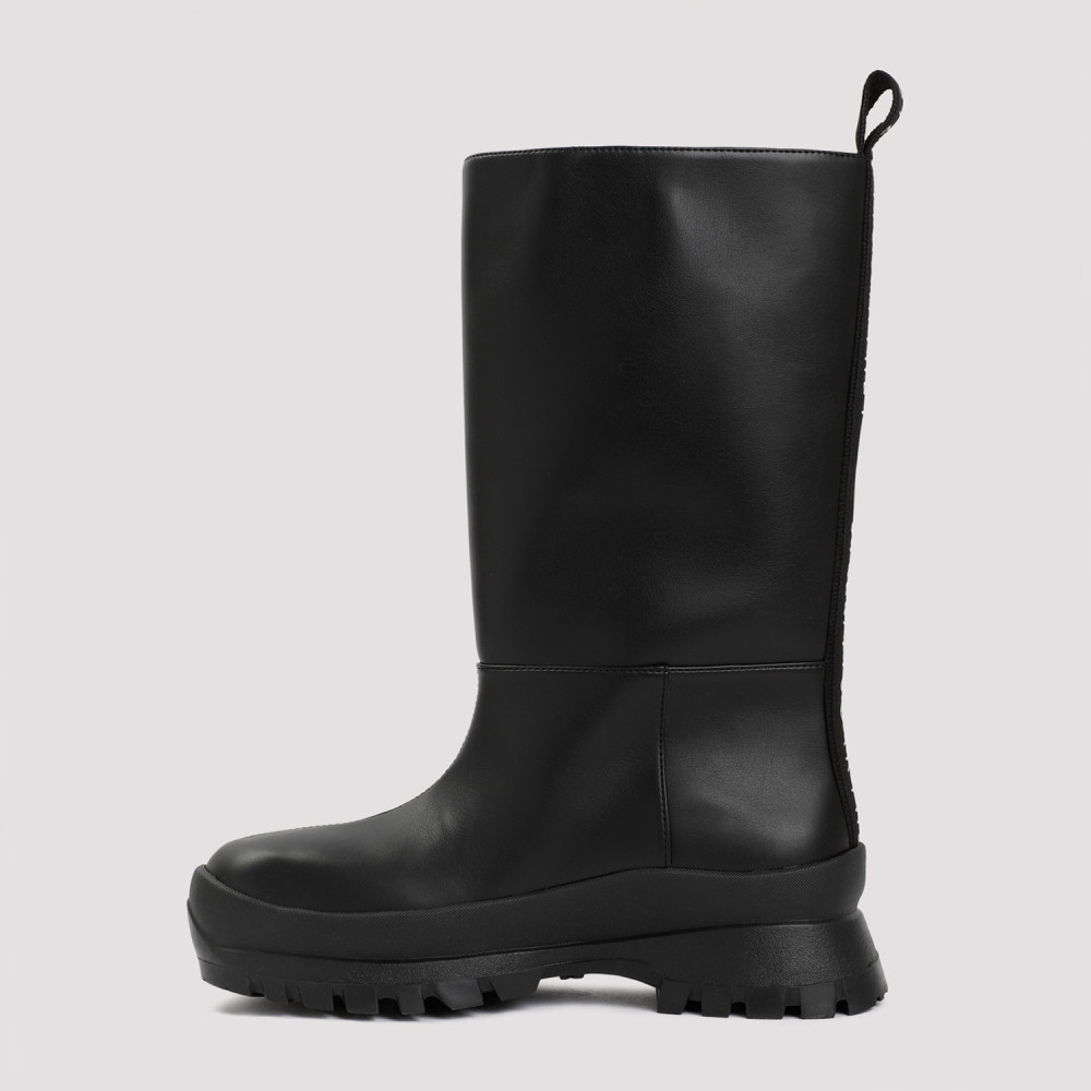 ロングブーツ Stella McCartney Black Alter Mat Tubo Trace boots Stella McCartney Black Alter-Leather Trace Tubo Boots for