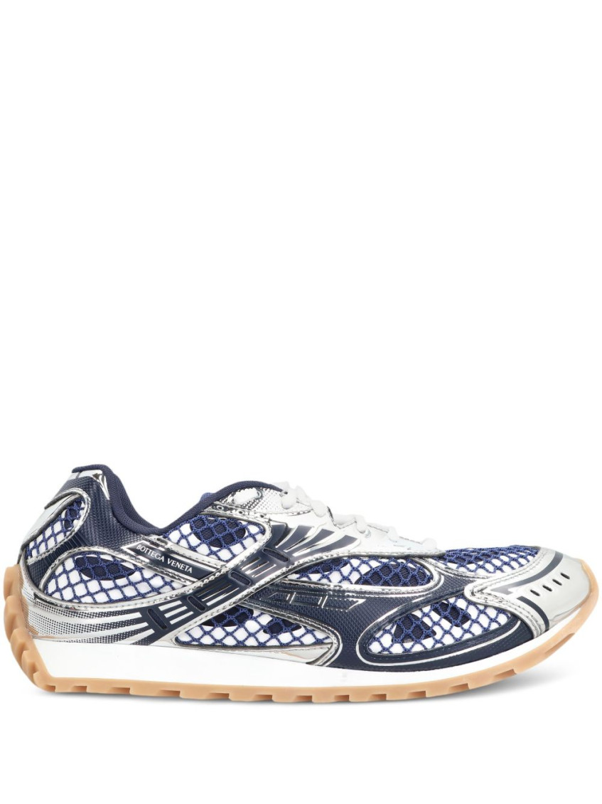 Bottega Veneta Technical Fishnet Orbit Sneaker In Blue