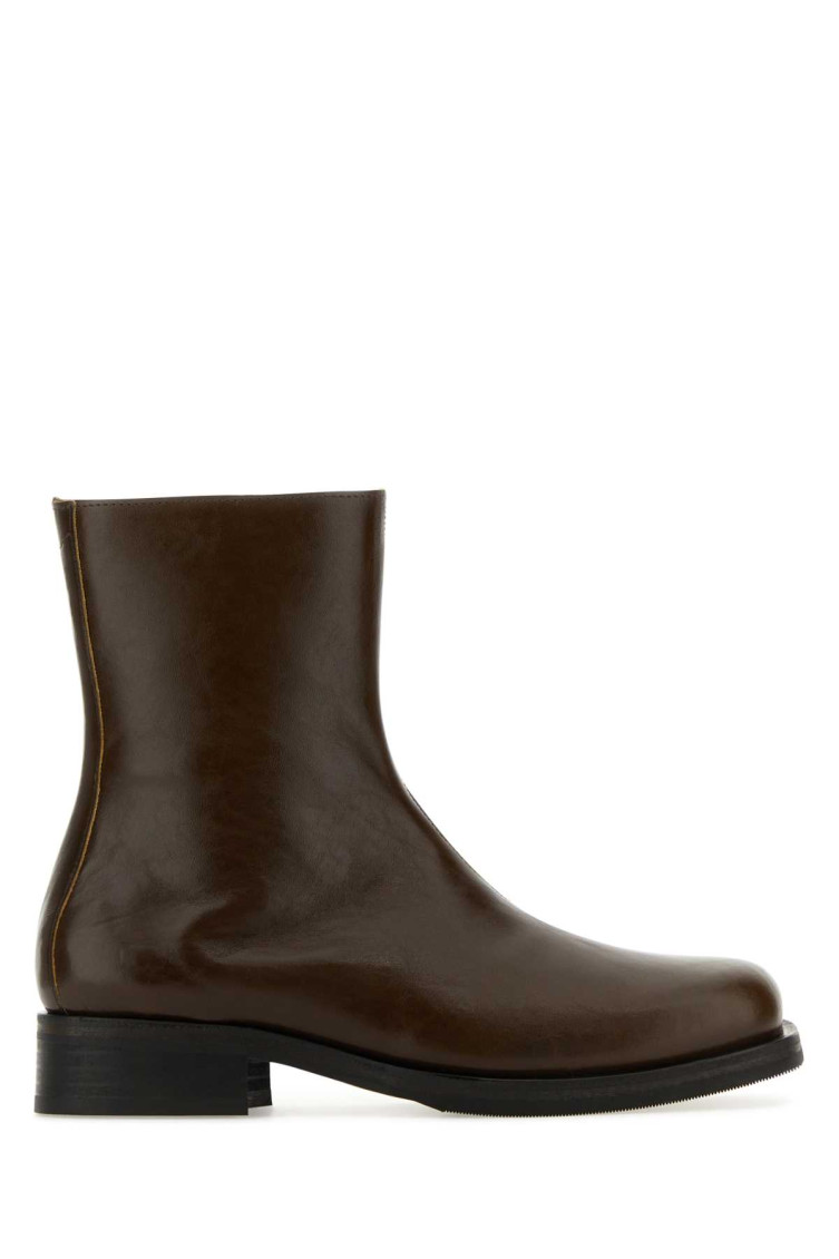 Our Legacy Brown Leather Ankle Boots In Brown