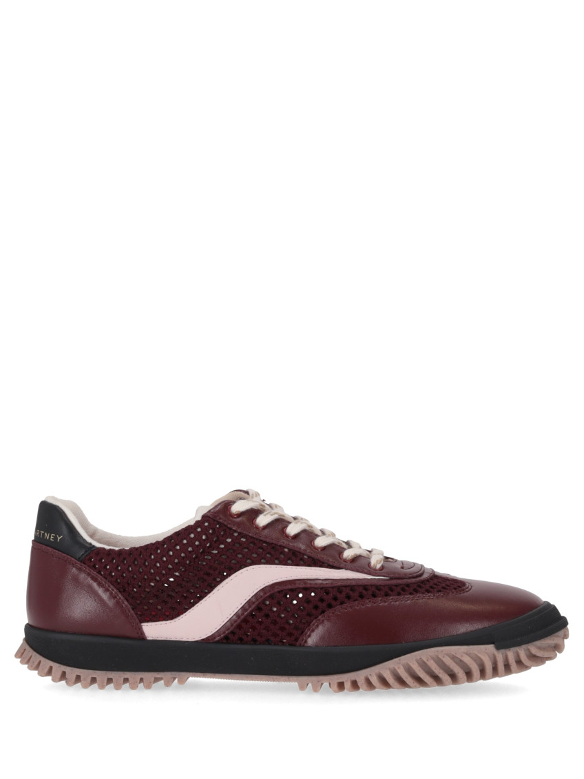 Stella Mccartney Wave Sport Sneakers Contrast Stripe In Burgundy