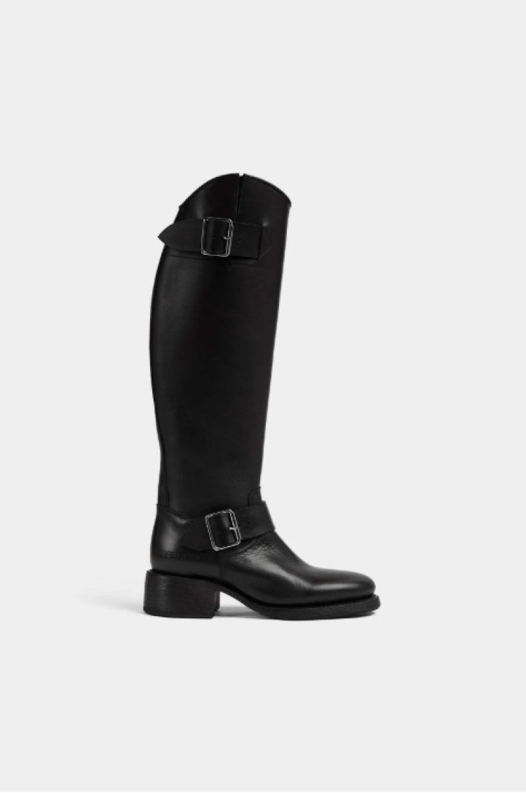 Dsquared2 Woman Boot Black Size 6.75 Calfskin In Black
