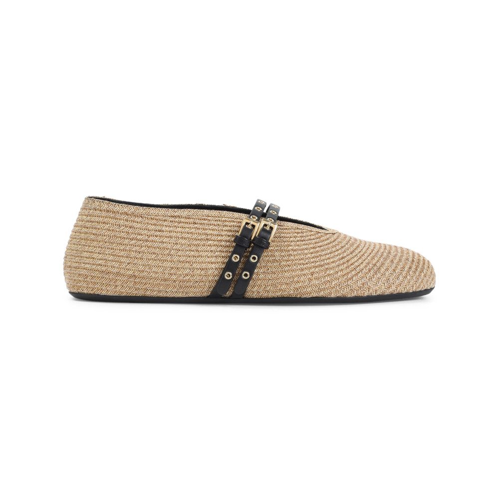 Alaïa Black Round-toe Ballet Flats In Black