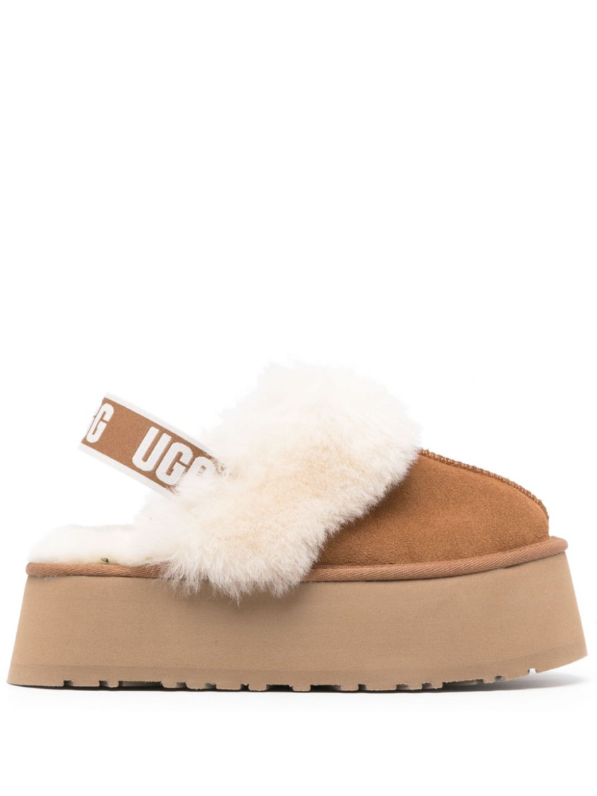 Ugg Brown Platform Slides