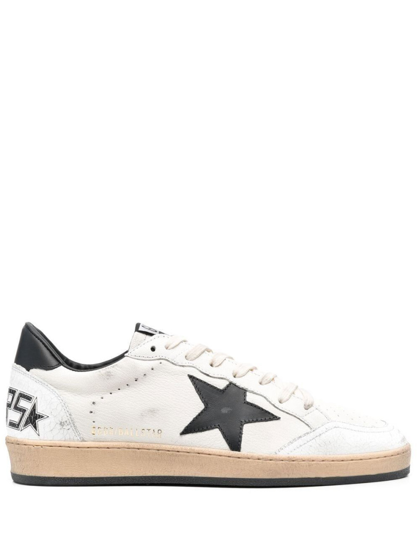 Golden Goose Round Toe Sneakers With Signature Star Patch And Suede Accents In Multi