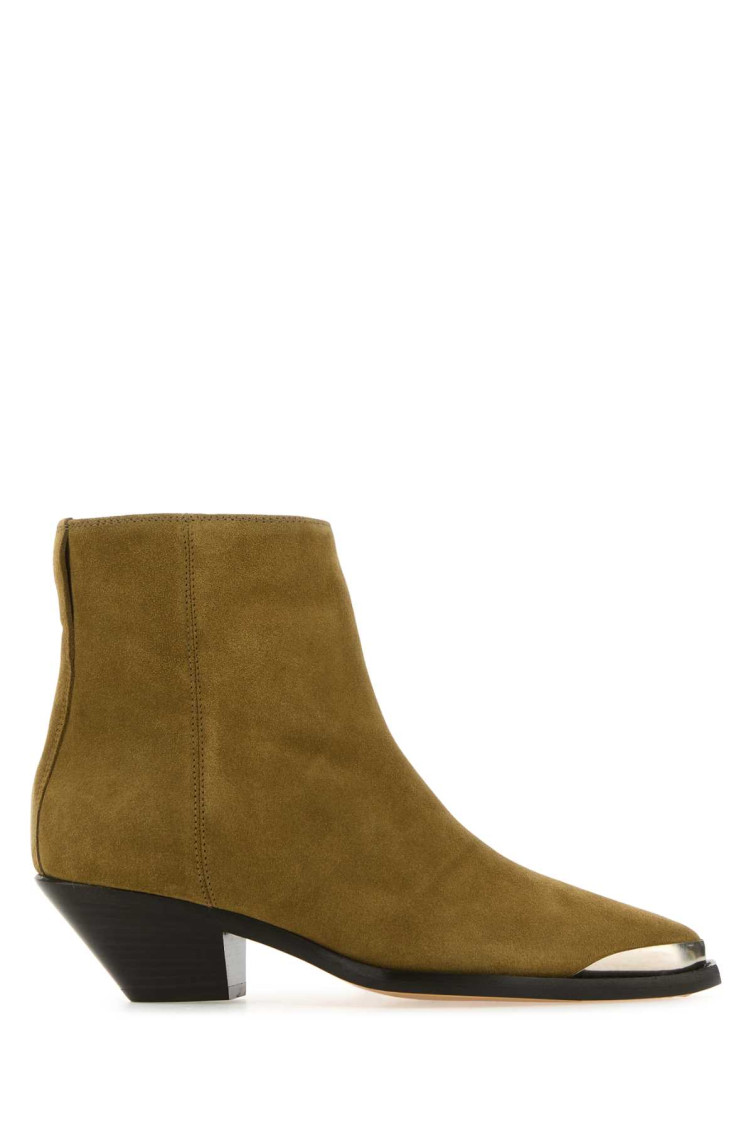 Shop Isabel Marant Brown Suede Adnae Ankle Boots