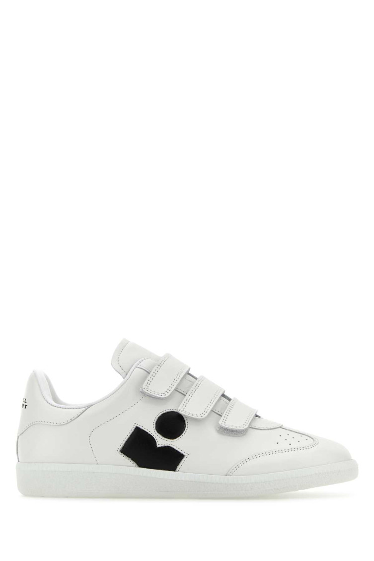 Isabel Marant Beth Leather Sneakers In White