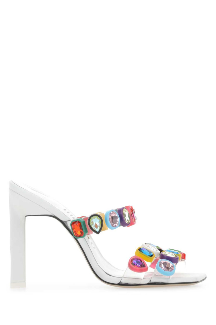 Attico ''nanci'' Multicolor Mule In White