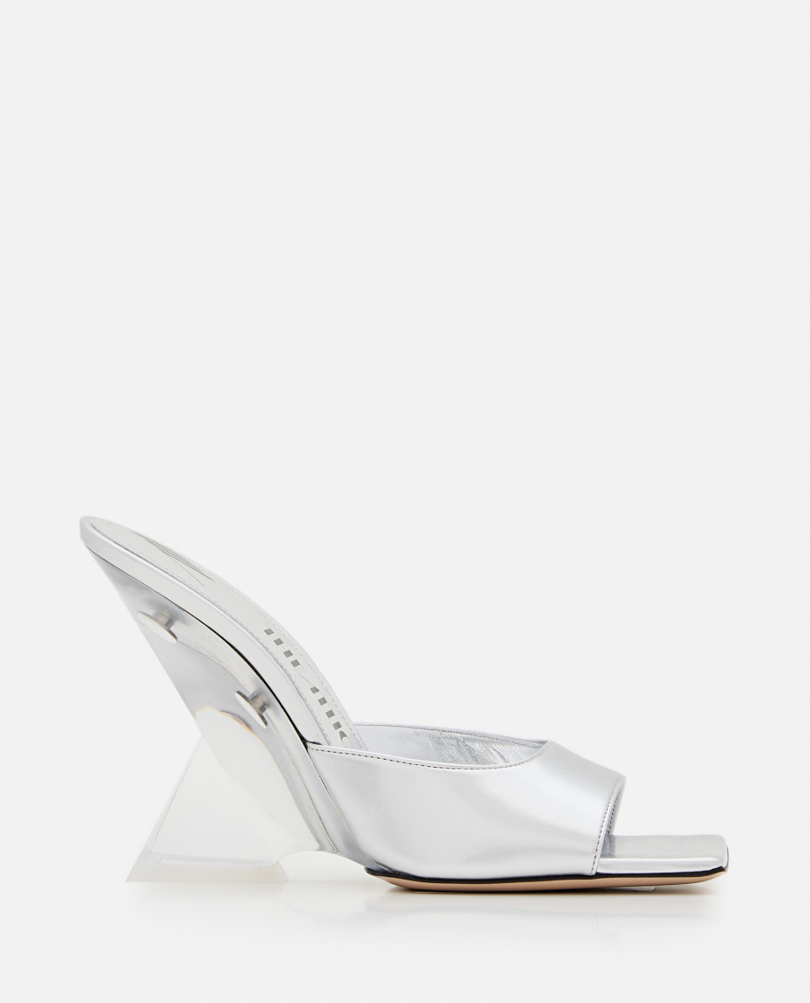 Shop Attico Silver Slip On Heels
