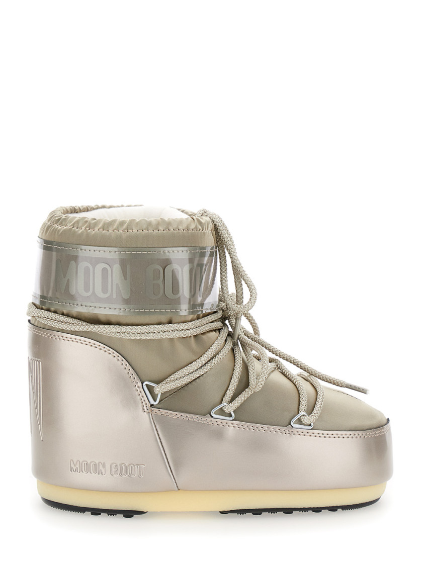 Moon Boot Golden Icon Logo Boots In Gold