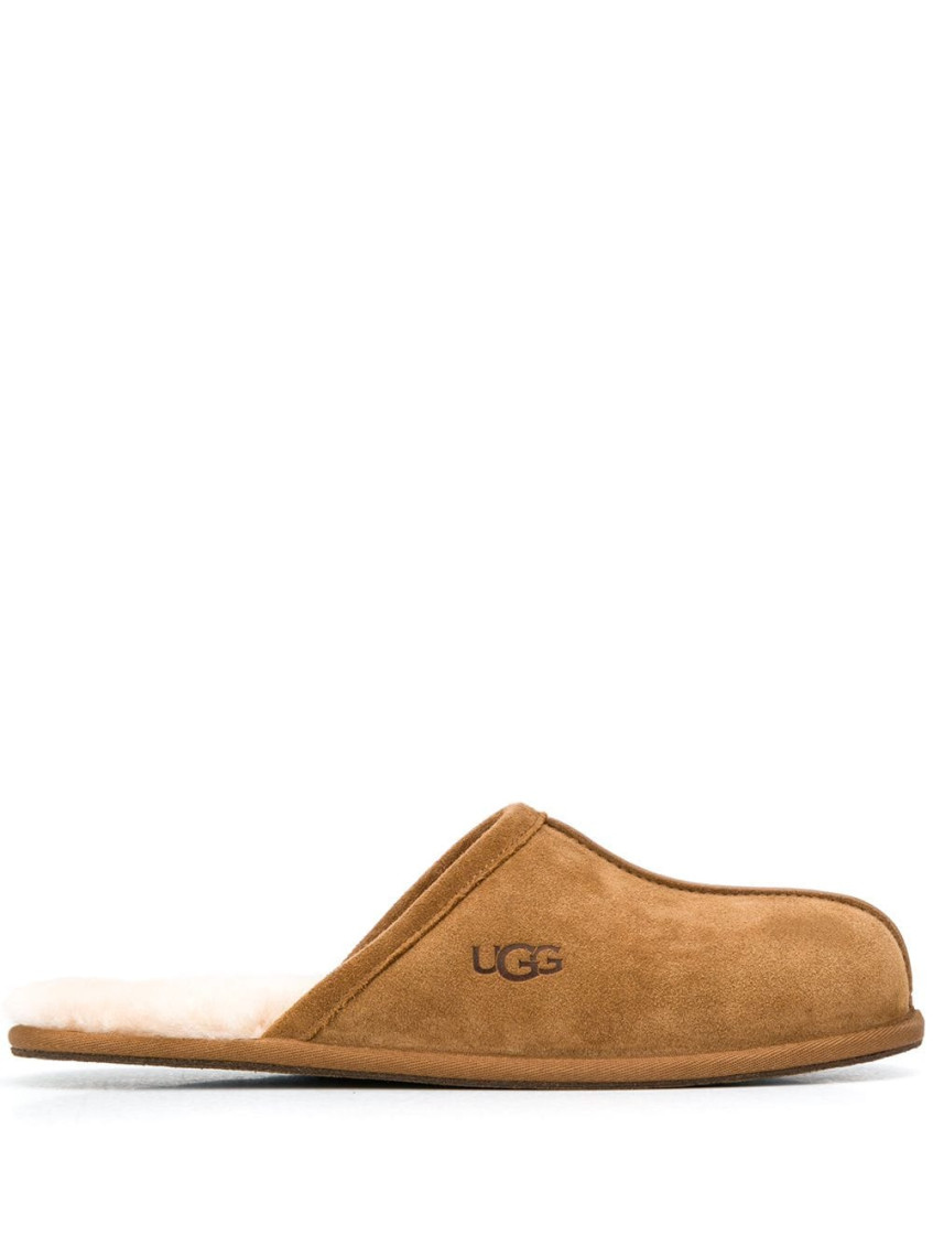 Ugg Scuff Slipper Fleece Lined Slippers In Brown