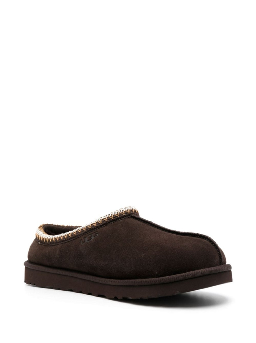 Shop Ugg Dark Brown Tasman Slides